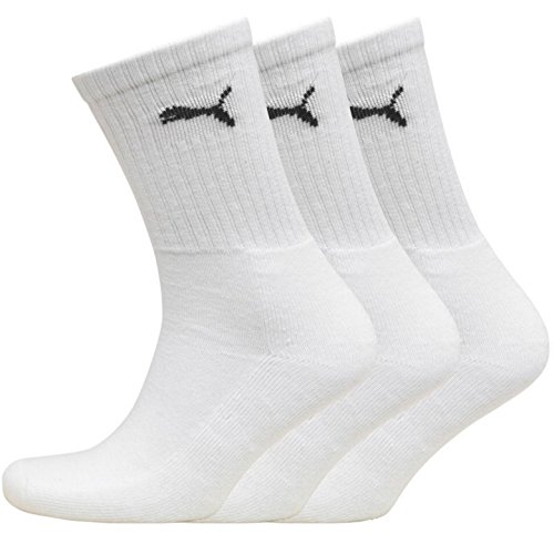 Puma Sport Cush Crew 6P, Calcetines Unisex, Paquete de 6, Blanco (White), EU 43-46