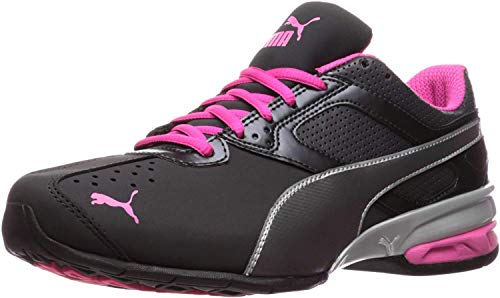 PUMA Tazon 6 WN'S FM, Zapatillas de Entrenamiento elíptico Mujer, Negro, Plateado, Rojo y Negro, 35.5 EU