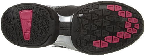 PUMA Tazon 6 WN'S FM, Zapatillas de Entrenamiento elíptico Mujer, Negro, Plateado, Rojo y Negro, 40 EU