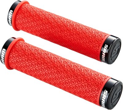 Puños de descenso de silicona con bloqueo SRAM - Rojo, Rojo