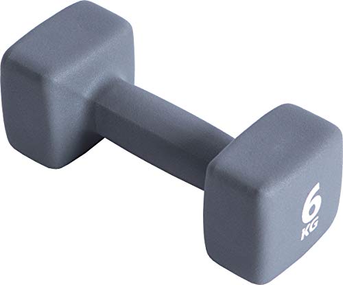 Pure 2 Improve Neoprene Dumbbells Mancuernas, Unisex, Gris, 6 kg