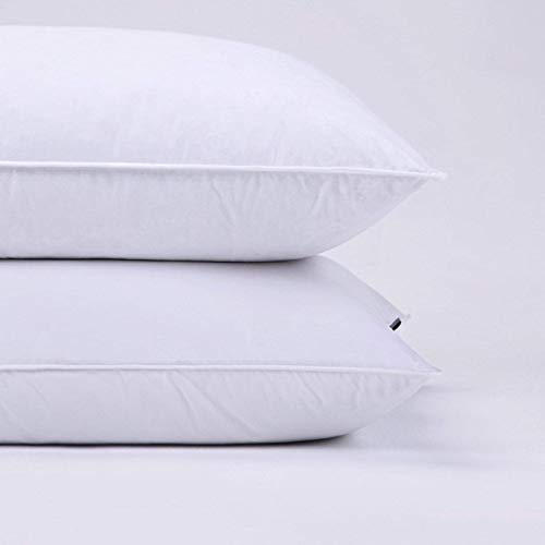 puredown® Pack de 2 Almohadas de Pluma y Plumón Lavable a Máquina Soporte Firme