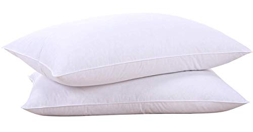 puredown® Pack de 2 Almohadas de Pluma y Plumón Lavable a Máquina Soporte Firme