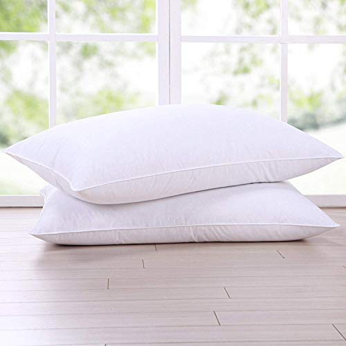 puredown® Pack de 2 Almohadas de Pluma y Plumón Lavable a Máquina Soporte Firme