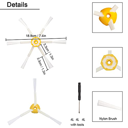 QAQGEAR Kit de Piezas de Repuesto para iRobot Roomba 700 Series 760770780790 Robot Aspirador, con filtros, Cepillo Principal, Rueda giratoria, Superficie de neumáticos