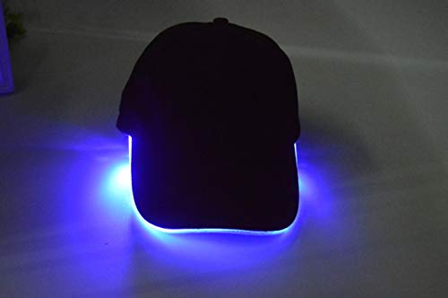 QOHNK Gorra De Béisbol con Luz Led Camuflaje Pesca Nocturna Sombrero De Escalada Iluminación Al Aire Libre Gorra Alpina Lengua De Pato Hip Hop