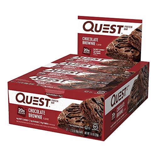 Quest Nutrition Protein Bars, Chocolate Brownie - Pack of 12