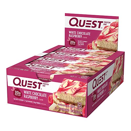 Quest Nutrition White Chocolate Raspberry Quest Bar - Pack of 12 Bars