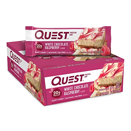 Quest Nutrition White Chocolate Raspberry Quest Bar - Pack of 12 Bars