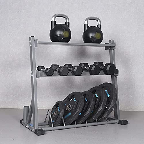 Racks Estante de metal para mancuernas de varias capas Kettlebell Barbell Estante de almacenamiento de hojas Área de colocación de postes austriacos Equipo de almacenamiento de gimnasio Racks de mancu