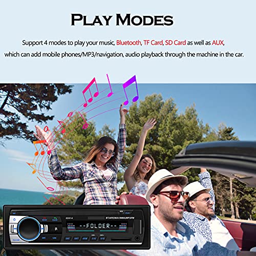 Radio Coche Bluetooth, Andven Manos Libres Radios para Coche Apoyo FM Función, Autoradio Estéreo con USB / SD / AUX / Control Remoto