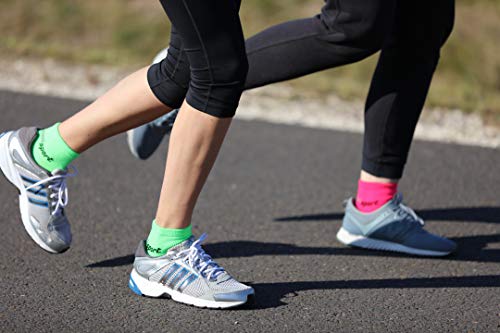 Rainbow Socks - Hombre Mujer Calcetines de Deporte Neon - 4 Pares - Naranja Verde Naranja Rosa - Talla UE 36-38