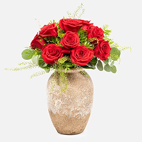 Ramo de 12 rosas - París - Ramos de flores naturales a domicilio - Flores frescas - Envío a domicilio 24h GRATIS - Tarjeta dedicatoria incluida de regalo - Caja especial para ramos