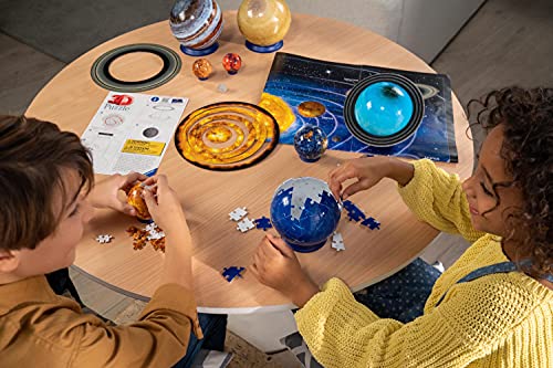 Ravensburger - Puzzle 3D, Sistema Planetario, Edad Recomendada 6+, 522 piezas numeradas, 18 accesorios, 1 póster de dos páginas, 1 manual de instrucciones