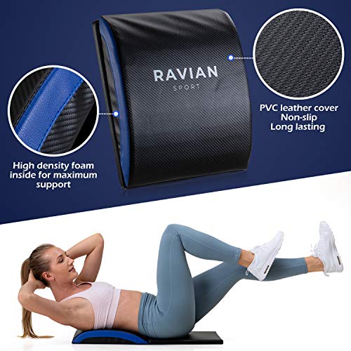 RAVIAN Sit up Pad -Ab Fitness Mat Waist Abdominal y Core Trainer para rango completo de movimiento ab Ejercicio, yoga, gimnasio y entrenamiento en el hogar para hombres y mujeres.