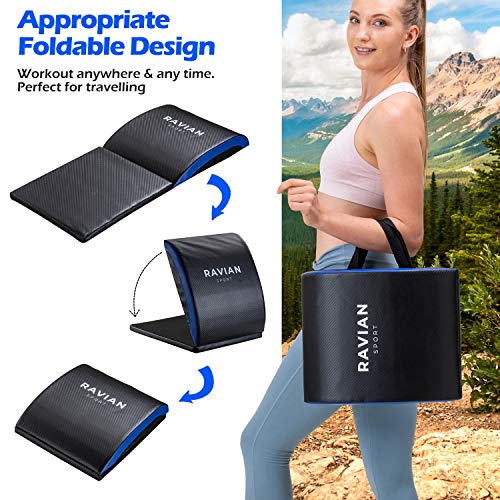 RAVIAN Sit up Pad -Ab Fitness Mat Waist Abdominal y Core Trainer para rango completo de movimiento ab Ejercicio, yoga, gimnasio y entrenamiento en el hogar para hombres y mujeres.