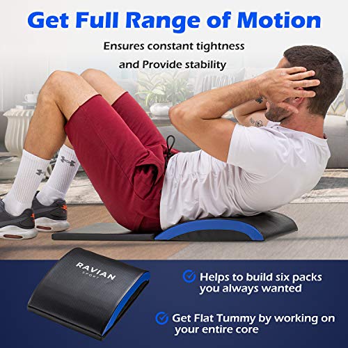 RAVIAN Sit up Pad -Ab Fitness Mat Waist Abdominal y Core Trainer para rango completo de movimiento ab Ejercicio, yoga, gimnasio y entrenamiento en el hogar para hombres y mujeres.