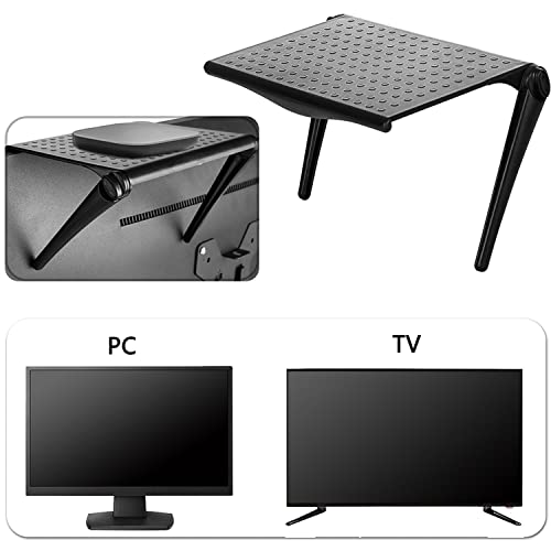 Rayong 2 Piezas Pantalla de TV Estante Estante Superior TV Plegable Soporte para Almacenar Objetos y Ahorrar Espacio