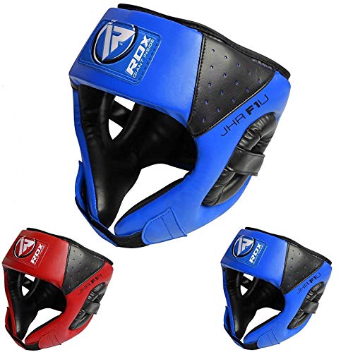 RDX Cascos Boxeo Cuero Niño MMA Kickboxing Sparring Casco Protector Entrenamiento Luch