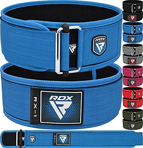 RDX Gimnasio Cinturón 4” Soporte Lumbar autobloqueante para la Espalda Cinturón Musculacion Peso Entrenamiento Cinturones Pesas Levantamiento Halterofilia Powerlifting Equipo de Gimnasio en casa