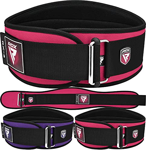 RDX Gimnasio Cinturón Musculacion Levantamiento de Pesas, 6” Curva Soporte Lumbar Acolchado, Entrenamiento Peso Muerto Auto Bloqueo Belt, Powerlifting Halterofilia Fitness Gym Ejercicio, Hombre Mujere