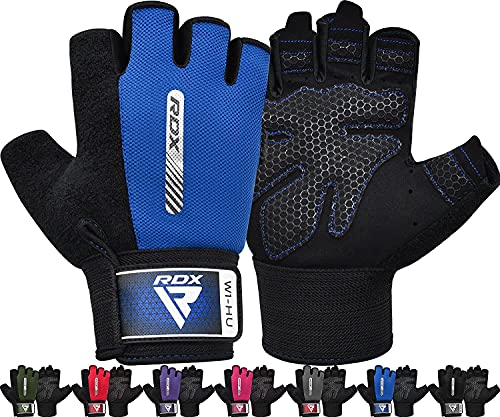 RDX Guantes Gimnasio Transpirable Gel Acolchado Antideslizante, Fitness Sports Guante Protección Palma Hombre y Mujer Entrenamiento Ciclismo Equipo de Gimnasio en Casa para Ejercicio