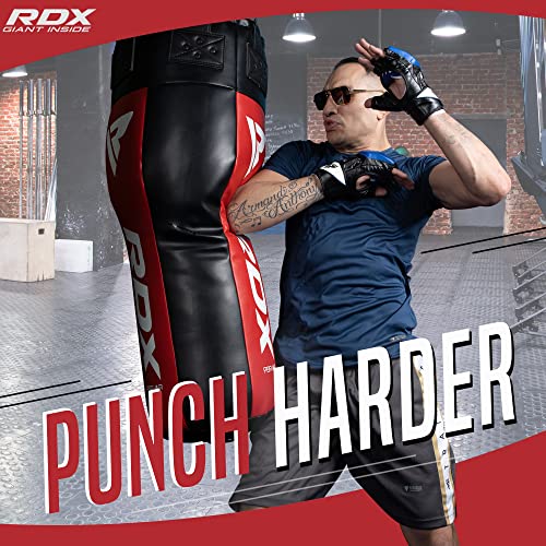 RDX Guantes MMA Artes Marciales Entrenamiento, Maya Hide Cuero Grappling Guantillas, Professional Abierto Palma Gloves, Sparring Kickboxing Muay Thai Saco de Boxeo Lucha Libre Combate, Hombre Mujere