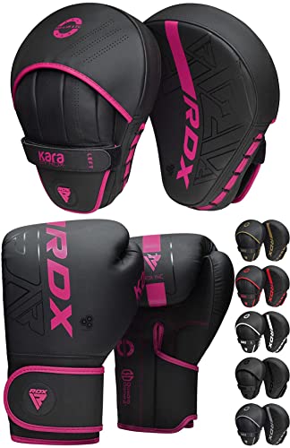 RDX Manoplas de Boxeo Paos Muay Thai Guantes Saco MMA Kick Boxing Almohadilla Artes Marciales Krav Maga Escudo Patada Gancho y Jab Pad Entrenamiento Focus Pads