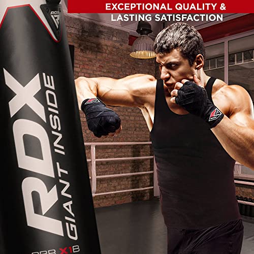 RDX Vendas Boxeo Guantes Interiores, 4,5 Metros 180 Pulgadas Elástico Correa de Muñeca Soporte Cinta, Vendaje Envolturas Protector, Muay Thai MMA Kick Boxing Artes Marciales Entrenamiento Hand Wraps