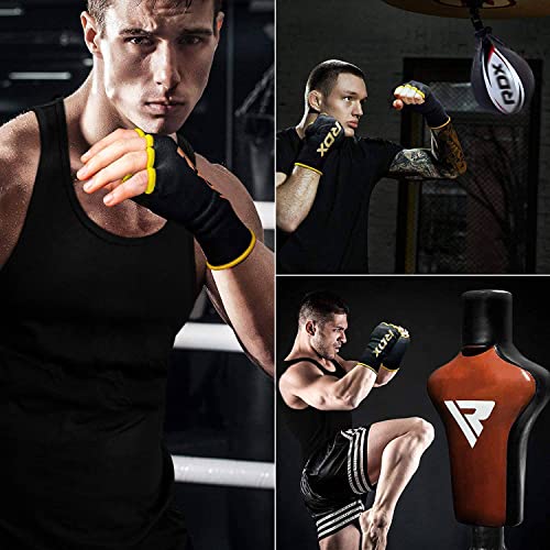 RDX Vendas Boxeo Guantes Interiores, Elástico Cinta Mano Muñeca Soporte, Vendaje Envolturas Protector Wraps, Muay Thai MMA Kick Boxing Artes Marciales Entrenamiento Puñetazos Gimnasio, Hombre Mujere