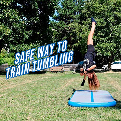 ReAct Airtrack gimnasia 3m - Con bomba de aire, estera de gimnasia inflable, lo mejor para la gimnasia, el yoga - Durable y fácil de transportar Mat Sports, Air Track colchoneta gimnasia