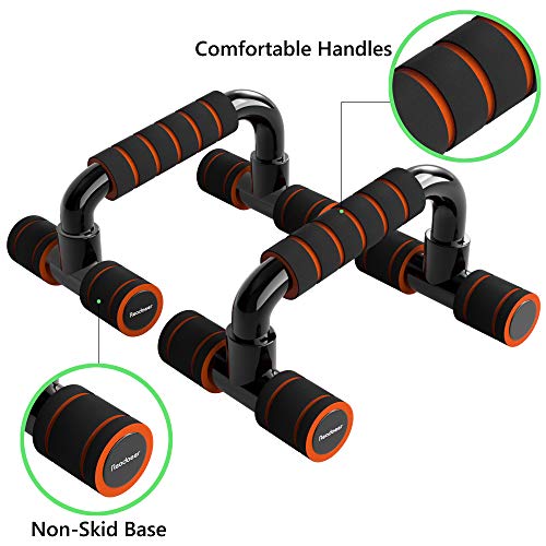 Readaeer --Pushup Bar,Soporte para Flexiones, Negro (Naranja)