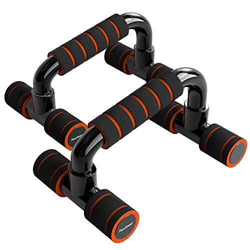 Readaeer --Pushup Bar,Soporte para Flexiones, Negro (Naranja)