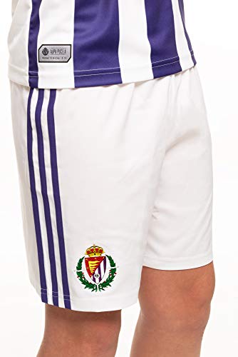 REAL VALLADOLID CLUB DE FÚTBOL Pantalon Primera Equipacion para Niño, Unisex niños, Blanco y Morado, 152