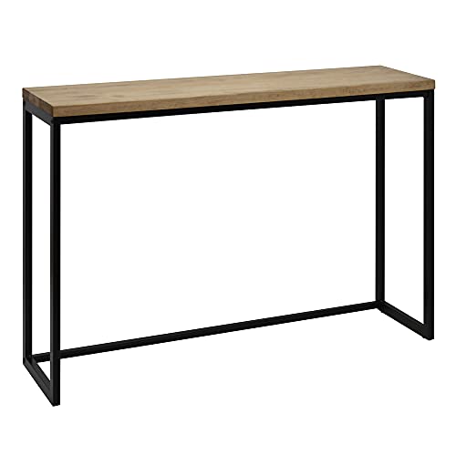 Recibidor iCub Industrial Big Wood 100x30x80cm Negro en Madera Maciza de Pino con 3cm de Grosor Acabado Vintage Estilo Industrial Box Furniture