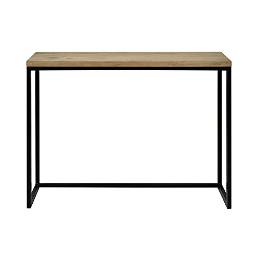 Recibidor iCub Industrial Big Wood 100x30x80cm Negro en Madera Maciza de Pino con 3cm de Grosor Acabado Vintage Estilo Industrial Box Furniture