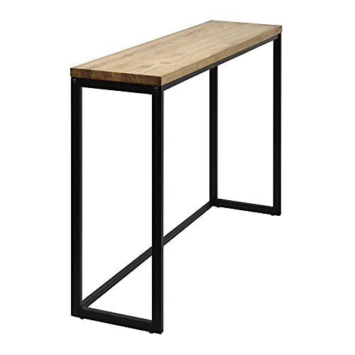 Recibidor iCub Industrial Big Wood 100x30x80cm Negro en Madera Maciza de Pino con 3cm de Grosor Acabado Vintage Estilo Industrial Box Furniture