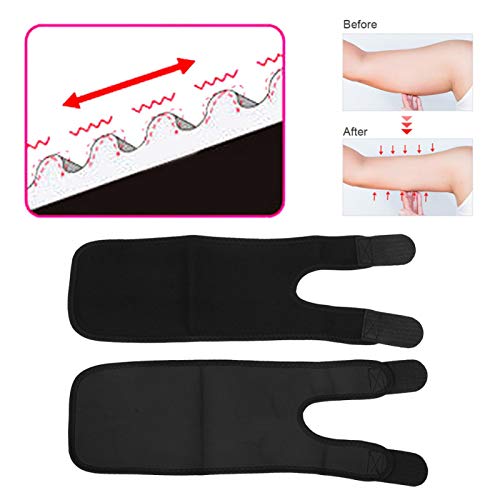 Recortadores de brazo Par Pérdida de peso Envolturas más delgadas, Pérdida de peso Forma del brazo superior Neopreno Gimnasio Ejercicio Bandas de compresión Quema de grasa rápida Unisex(negro)