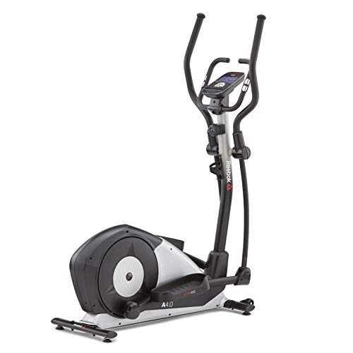 Reebok Elíptica A4.0 - Silver - Volante de inercia de 6kg - Peso de inercia 6.5kg - 8 Niveles de Resistencia - Ruedas de Transporte - Sistema Manual de frenado - Zanzada 38.1 cm