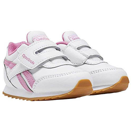 Reebok Royal Cljog 2 KC, Running Shoe Niñas, White/Posh Pink/Gum, 20 EU