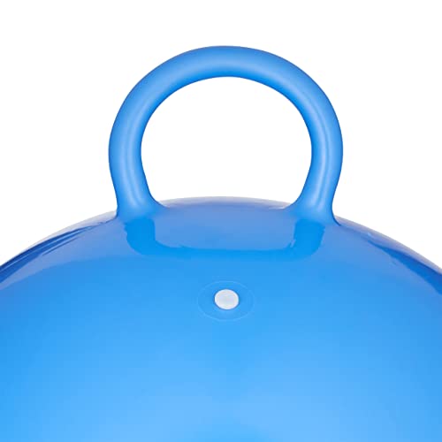 Relaxdays Bola Saltarina para Niños, Pelota Saltar Animales, Balón Infantil, 45 cm Diámetro, PVC, Azul, color, 45 x 45 x 55 cm (10022554_45)