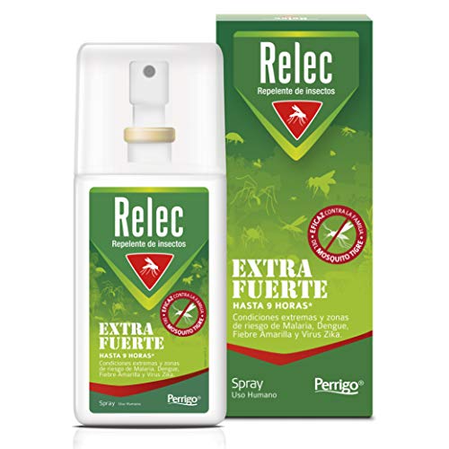 Relec Extra Fuerte Spray Antimosquitos, Repelente de Mosquitos, Eficaz Contra El Mosquito Tigre, Eficacia y Protección Contra las Picaduras de Mosquitos en Condiciones Extremas y Zonas Tropicales