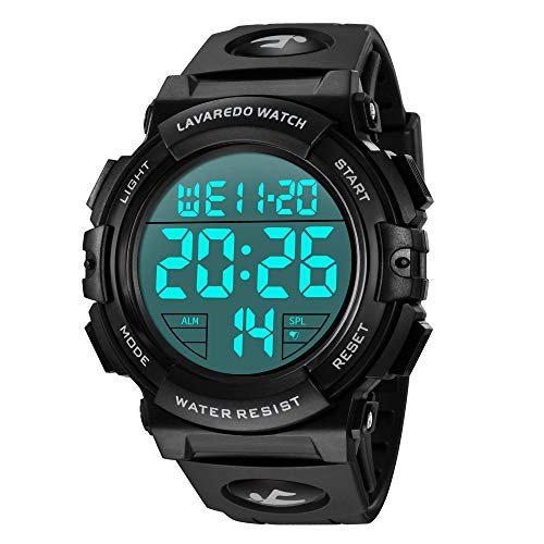 Reloj Digital para Hombre – Relojes Militares Deportivos 5 ATM Impermeable al Aire Libre Cronógrafo Militar Relojes de Pulsera para Hombres con Luz Trasera LED, Alarma, Fecha, a Prueba de Golpes