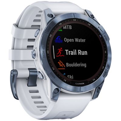 Reloj GPS Garmin fenix 7 Zafiro DLC de titanio SS22 - Mineral Blue - Whitestone, Mineral Blue - Whitestone