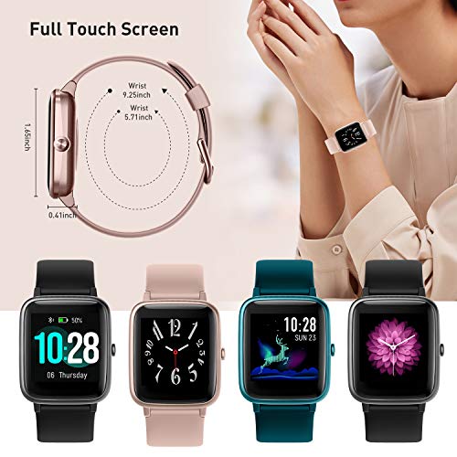 Reloj Inteligente Mujer,Smartwatch Hombre Impermeable IP68 Pulsera Actividad 1.3 Pulgada con Monitor de Ritmo cardíaco, Podómetro, Reloj Actividad para Xiaomi Huawei iPhone