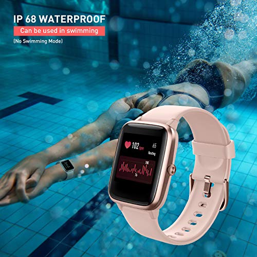 Reloj Inteligente Mujer,Smartwatch Hombre Impermeable IP68 Pulsera Actividad 1.3 Pulgada con Monitor de Ritmo cardíaco, Podómetro, Reloj Actividad para Xiaomi Huawei iPhone