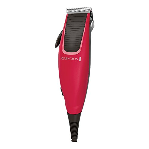 Remington Máquina de Cortar Pelo Apprentice - Cortapelos con Cable, Cuchillas de Acero Inoxidable, 9 Accesorios, Rojo - HC5018