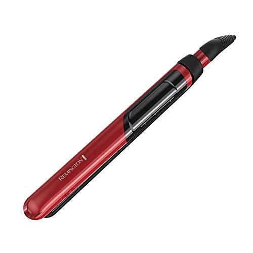 Remington Plancha de Pelo Silk - Cerámica, Digital, Placas Flotantes Extralargas, Resultados Profesionales, Rojo - S9600