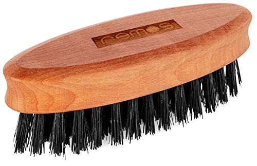 REMOS Cepillo para barbas con cerdas de jabalí de madera de peral local