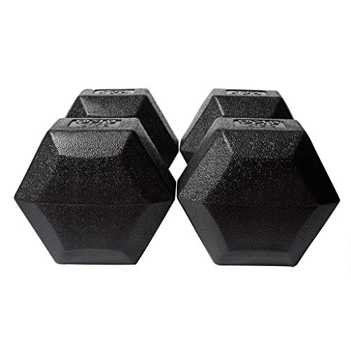 Respetuoso del medio ambiente PVC hexagonal con mancuernas de los hombres es de 5 kg / 6 kg / 7,5 kg / 10 kg pesa de gimnasia Equipo Home Fitness Adecuado for el pecho, pierna, brazo del entrenamiento